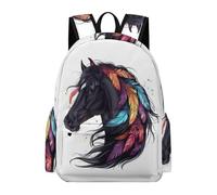 TPISLI Mochila Horse Motif Escolar Niño Adolescente, Mochila Animal Pattern Colegio Gran Capacidad para Juveniles Chico, Mochilas Instituto E Ligera