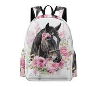 TPISLI Mochila Horse Print Escolar Niños, Mochilas para Niñas de Primaria de 7 A 10 Años, Mochila Infantil Ligera con Animal Motif para La Escuela O Viajar, Mochilas Colegio Niño