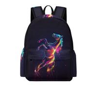 TPISLI Mochila Horse Print Escolar para Niños, Mochilas Escolar Infantil de 1º - 5º Grado, Mochila Animal Motifpara Niñas de 6-12 Años con Animal Motif para La Escuela