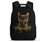 TPISLI Mochila Ilustración de Gatito para Chicos Chicas 6-10 Años, Mochila Colegio Diseño de Animal Gato Escolar Ligera, Bookbag, Espalda Acolchada, Asa Reforzada, Escuela Diario