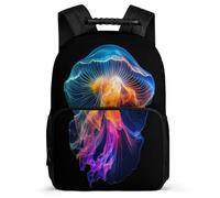 TPISLI Mochila Ilustración de Medusa Niños Niñas Cursos 2-4, Mochila Escolar Criaturas del Océano Infantil Colegio, Daypack, Resistente, Bolsillos Laterales, Viaje Uso Diario