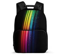 TPISLI Mochila Infantil Arcoíris Diseño para Niñas 5-10 Años Mochila Infantil Multicolour Cursos 1-3 Backpack, Detalles de Fieltro Asa Reforzada Regalo Cumpleaños