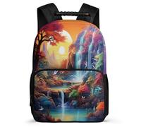 TPISLI Mochila Infantil Autumn Tema para Escolares Escuela Primaria Mochila Escolar Beautiful Scenery 8-12 Años School Bag, Bolsillos Laterales Asa Reforzada Vuelta al Cole