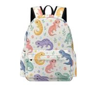 TPISLI Mochila Infantil Axolotl Niños 7-11 Años Mochila de Salamandra Chico Clase 3 Bolsa Colegio Moderna Durable Vuelta al Cole Outdoor Excursión Viaje Colegio