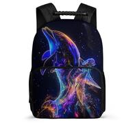 TPISLI Mochila Infantil Ballena Illustration Cursos 1-3 para Niño Niña Mochila Infantil Sea Creature 6-10 Años Daypack, Detalles de Fieltro Resistente Ligera Excursiones Cortas