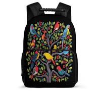 TPISLI Mochila Infantil Birds Diseño para Niños Niñas 7-11 Años Mochila Planta Hojas Primaria Bookbag, Asa Reforzada Detalles de Fieltro Excursiones Cortas
