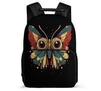 TPISLI Mochila Infantil Búho Mariposa Estampado para Niñas 7-11 Años Mochila Colegio Pájaro Motivo Primaria Backpack, Espalda Acolchada Resistente Ligera Excursiones Cortas