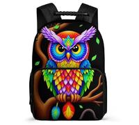TPISLI Mochila Infantil Búho Niño Niña 5-10 Años Mochila Infantil Pájaro Tema Primaria Daypack, Detalles de Fieltro Tejido 1680D Navidad Escuela