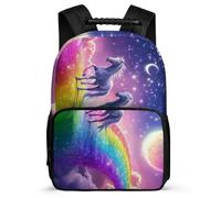 TPISLI Mochila Infantil Caballo Arcoíris Motivo Primaria para Escolares Mochila Infantil Animal Caballo 6-10 Años Backpack, Espalda Acolchada Tejido 1680D Vuelta al Cole