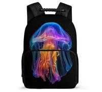 TPISLI Mochila Infantil Colourful Medusa Cursos 1-3 para Escolares Mochila Colegio Vida Marina 6-11 Años School Bag, Asa Reforzada Detalles de Fieltro Vuelta al Cole
