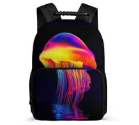 TPISLI Mochila Infantil Colourful Medusa Cursos 2-4 para Niñas Mochila Colegio Vida Marina Motivo 8-12 Años Bookbag, Tejido 1680D Resistente Ligera Regalo Cumpleaños