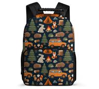 TPISLI Mochila Infantil Conejo Squirrel Estudiantes 6-10 Años Mochila Escolar Oso Animales Cursos 2-4 Backpack, Detalles de Fieltro Asa Reforzada Vuelta al Cole