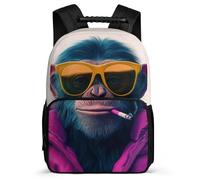 TPISLI Mochila Infantil Cool Orangutan Primaria para Niñas Mochila Animal Motivo 6-10 Años School Bag, Bolsillos Laterales Resistente Ligera Viaje Uso Diario