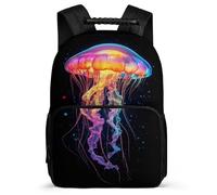 TPISLI Mochila Infantil Diseño de Medusa Escuela Primaria para Escolares, Mochila Escolar Criaturas del Océano Colegio, Daypack, Tejido 1680D, Detalles de Fieltro, Colegio Viaje