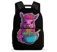 TPISLI Mochila Infantil Divertido Alpaca para Escolares Escuela Primaria Mochila Escolar Animal Llamas 8-12 Años School Bag, Bolsillos Laterales Asa Reforzada Vuelta al Cole