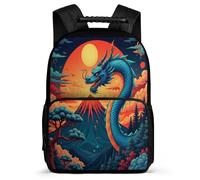 TPISLI Mochila Infantil Dragón Patrón Colegio para Niños Mochila Escolar Chinese Estilo 5-10 Años Bookbag, Resistente Ligera Espalda Acolchada Regalo Cumpleaños