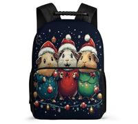 TPISLI Mochila Infantil Dutch Cerdo para Niña Niño 8-12 Años Mochila Infantil Navidad Guinea Cerdo Cursos 1-3 School Bag, Asa Reforzada Bolsillos Laterales Regalo Cumpleaños