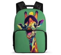 TPISLI Mochila Infantil Estampado de Bonito Jirafa para Niños Niñas 6-11 Años, Mochila Colegio Tema Animal Escolar, Daypack, Resistente, Bolsillos Laterales, Viaje Uso Diario