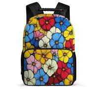 TPISLI Mochila Infantil Estampado de Flores Escuela Primaria para Niña Niño, Mochila Escolar Diseño de Planta Colegio, Backpack, Tejido 1680D, Detalles Fieltro, Colegio Viaje