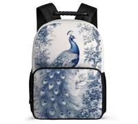 TPISLI Mochila Infantil Estampado de Pavo Real para Chicos Chicas 8-12 Años, Mochila Colegio Motivo Animal Escolar, Bookbag, Tejido 1680D, Detalles de Fieltro, Colegio Viaje