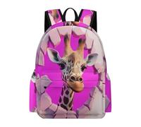 TPISLI Mochila Infantil Estampado Lindo Jirafa Niño y Niña 10 Años Mochila Primaria Diseño Animal Mochilas Escolares Impermeables, School Backpack para Viaje Senderismo y Uso Diario y Excursión