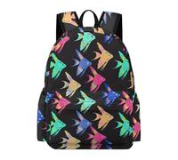 TPISLI Mochila Infantil Fish Colorido Chico Clase 3 Mochila Tema de Fish para Escolares Clase 3 Backpack Moderna Durable Excursión Colegio Uso Diario Excursión Outdoor