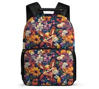 TPISLI Mochila Infantil Flores Illustration Escuela Primaria para Niña Niño Mochila Colegio Planta Patrón 7-11 Años School Bag, Tejido 1680D Resistente Ligera Regalo Cumpleaños