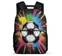 TPISLI Mochila Infantil Fútbol Motivo Cursos 1-3 para Niñas Mochila Escolar Fútbol Amantes 5-10 Años Bookbag, Espalda Acolchada Resistente Ligera Navidad Escuela