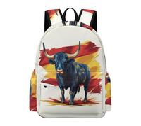 TPISLI Mochila Infantil Ganado Niñas Primaria Mochila Toro de Lidia Español Chica Clase 4 Bolsa Primaria Moderna Durable Regalo Escolar Colegio Uso Diario Outdoor Viaje