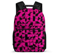 TPISLI Mochila Infantil Geometric Shapes para Escolares Cursos 3-5 Mochila 3D Diseño 8-12 Años Daypack, Bolsillos Laterales Detalles de Fieltro Excursiones Cortas