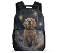 TPISLI Mochila Infantil Golden Retriever Perro Primaria para Escolares Mochila Infantil Animal Cachorro 6-10 Años Backpack, Espalda Acolchada Tejido 1680D Vuelta al Cole