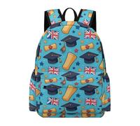 TPISLI Mochila Infantil Graduación Chicos Clase 7-9 Mochila Colegio Bandera Union Jack Chicas Clase 7-9 Backpack Cómoda Ligera Vuelta al Cole Colegio Outdoor Uso Diario