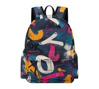 TPISLI Mochila Infantil Graffiti Estudiantes 10-15 Años Mochila de Colorido Niño 13 Años School Bag Moderna Durable Regalo Escolar Viaje Outdoor Colegio Excursión
