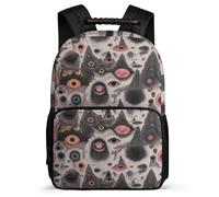 TPISLI Mochila Infantil Graffiti Eye Art para Niños Niñas 7-11 Años Mochila Colourful Abstract Primaria Bookbag, Asa Reforzada Detalles de Fieltro Excursiones Cortas