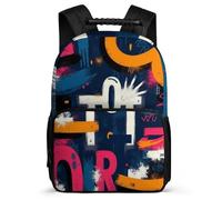 TPISLI Mochila Infantil Graffiti Fashion Escuela Primaria para Niña Niño Mochila Escolar Colourful 6-11 Años Backpack, Resistente Ligera Espalda Acolchada Viaje Uso Diario