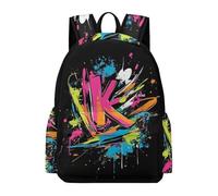 TPISLI Mochila Infantil Graffiti Niña 8 Años Mochila Tendencia Graffiti Niñas Primaria School Bag Práctica Resistente Excursión Colegio Outdoor Viaje Excursión Colegio