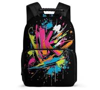 TPISLI Mochila Infantil Graffiti Niños Niñas 8-12 Años Mochila Colegio Trend Graffiti Primaria School Bag, Bolsillos Laterales Espalda Acolchada Navidad Escuela