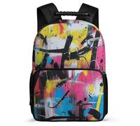 TPISLI Mochila Infantil Graffiti para Niños Niñas 5-10 Años Mochila Escolar Colourful Escuela Primaria Bookbag, Espalda Acolchada Bolsillos Laterales Ocio Actividades