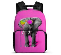 TPISLI Mochila Infantil Ilustración de Elefante Cursos 3-5 para Niño Niña, Mochila Escolar Animal Colegio, School Bag, Resistente, Bolsillos Laterales, Viaje Uso Diario