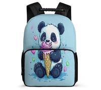 TPISLI Mochila Infantil Ilustración de Panda para Niños Niñas 5-10 Años, Mochila Colegio Diseño de Animal Escolar, Daypack, Resistente, Bolsillos Laterales, Viaje Uso Diario