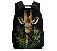 TPISLI Mochila Infantil Jirafa Diseño Estudiantes 7-12 Años Mochila Colegio Animal Patrón Cursos 1-3 School Bag, Bolsillos Laterales Espalda Acolchada Ocio Actividades