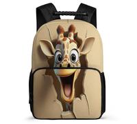 TPISLI Mochila Infantil Jirafa para Niñas Escuela Primaria Mochila Colegio Animal Jirafa 6-10 Años School Bag, Resistente Ligera Bolsillos Laterales Vuelta al Cole