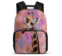 TPISLI Mochila Infantil Jirafa Patrón Chicos Chicas 6-10 Años Mochila Animal Motivo Cursos 1-3 School Bag, Detalles de Fieltro Resistente Ligera Viaje Uso Diario