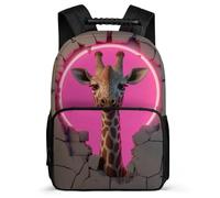 TPISLI Mochila Infantil Kawaii Jirafa Chicos Chicas 6-11 Años Mochila Animal Escuela Primaria Daypack, Espalda Acolchada Detalles de Fieltro Navidad Escuela