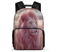 TPISLI Mochila Infantil León Diseño Primaria para Chicos Chicas Mochila Rosa Animal León 7-11 Años Daypack, Espalda Acolchada Asa Reforzada Ocio Actividades