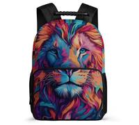 TPISLI Mochila Infantil León para Niños Niñas 7-11 Años Mochila Animal Primaria Bookbag, Asa Reforzada Detalles de Fieltro Excursiones Cortas