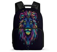 TPISLI Mochila Infantil León Patrón para Niños Cursos 2-4 Mochila Infantil Animal Motivo 6-11 Años Backpack, Espalda Acolchada Detalles de Fieltro Navidad Escuela