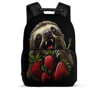 TPISLI Mochila Infantil Lindo Perezoso Escuela Primaria para Niña Niño Mochila Colegio Animal Fresa 7-11 Años School Bag, Tejido 1680D Resistente Ligera Regalo Cumpleaños