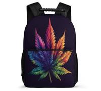 TPISLI Mochila Infantil Marijuana Hojas para Escolares 6-10 Años Mochila Infantil Planta Estampado Cursos 3-5 School Bag, Espalda Acolchada Detalles de Fieltro Ocio Actividades