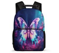 TPISLI Mochila Infantil Mariposa Diseño Primaria para Chicos Chicas Mochila Mariposa Estampado 7-11 Años Daypack, Espalda Acolchada Asa Reforzada Ocio Actividades